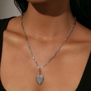 NEW Uncommon James Silver Hopeless Romantic Heart Necklace